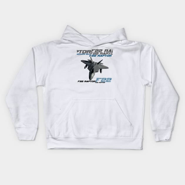 F22 Raptor Kids Hoodie by Marko700m